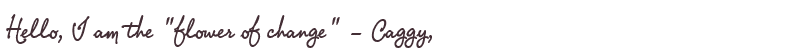 Greetings from Caggy