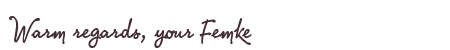Greetings from Femke