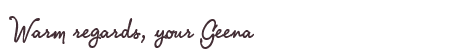 Greetings from Geena