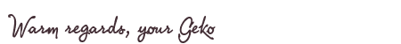 Greetings from Geko